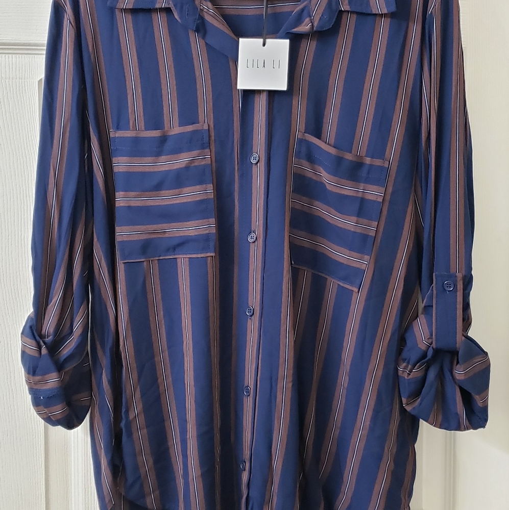 Lila Li Blouse Size Large